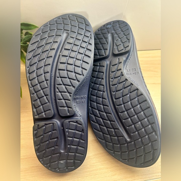 OOFOS Blue Slide Sandals - Picture 6 of 6